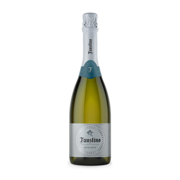 Шампанское Faustino Cava. Шампанское Faustino Cava Extra seco. Шампанское Cava Semi seco. Вино игристое Faustino Cava Semi seco, 0.75 л.